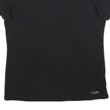 CALVIN KLEIN Womens Black Cotton Blend T-Shirt L Short Sleeve Crew Neck Plain