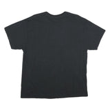 Mens Black Cotton Blend Graphic T-Shirt XL Short Sleeve Crew Neck Baseball Print