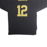 COLLEGIATE Mens Black & Gold Football Shirt One Size Short Sleeve Crew Neck