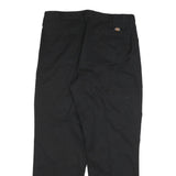 DICKIES Mens Cotton Blend Black Relaxed Straight Trousers W32 L29 Workwear Zip