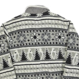 SCHILD Womens Grey & Black Patterned Zip Jacket S Polyester Casual Warm