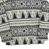 SCHILD Womens Grey & Black Patterned Zip Jacket S Polyester Casual Warm