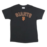 MAJESTIC Mens Black Giants Graphic T-Shirt L Short Sleeve Crew Neck Cotton Blend