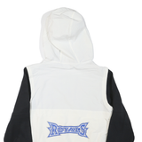 NIKE Mens White & Black Track Field Zip Jacket M Polyester Blend Hooded