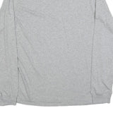 NIKE Mens Grey London Graphic T-Shirt XL Long Sleeve Crew Neck Cotton Blend