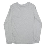 NIKE Mens Grey London Graphic T-Shirt XL Long Sleeve Crew Neck Cotton Blend