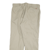 DICKIES Mens Cotton Blend Beige Regular Fit Straight Leg Trousers W40 L32