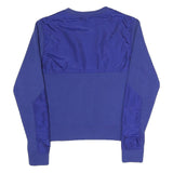 NIKE Womens Blue Crew Neck XS Cotton Blend Sweatshirt Pullover Lightweight