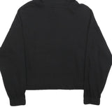 CALVIN KLEIN Womens Black Hoodie M Cotton Pullover Logo Zipped Pocket