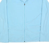 NIKE Womens Light Blue Zip Jacket L Polyester Plain Lightweight Activewear
