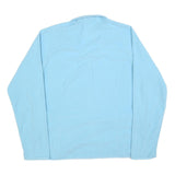 NIKE Womens Light Blue Zip Jacket L Polyester Plain Lightweight Activewear