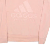 ADIDAS Womens Pink Sweatshirt Crew Neck S Cotton Blend Pullover Logo