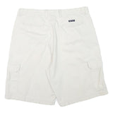 CHAPS Mens Shorts White Cargo XL W34 Cotton Blend Casual Pocketed