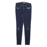 LEVI'S Womens 710 Slim Blue Denim Jeans Cotton Blend Zip W30 L32 Skinny Fit