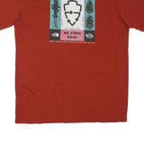 THE NORTH FACE Mens Red T-Shirt L Short Sleeve Crew Neck Cotton Blend Pocket