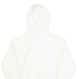 NIKE Mens White Lightweight Zip Jacket S Polyester Hooded Plain Casual Sports