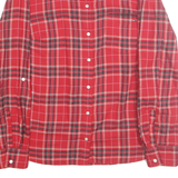 TOMMY HILFIGER Womens Red Plaid Cotton Shirt M Checked Button Down