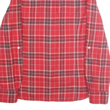 TOMMY HILFIGER Womens Red Plaid Cotton Shirt M Checked Button Down