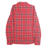TOMMY HILFIGER Womens Red Plaid Cotton Shirt M Checked Button Down