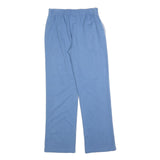 ASICS Womens Joggers Blue with White S W26 L28 Cotton Blend Drawstring Relaxed