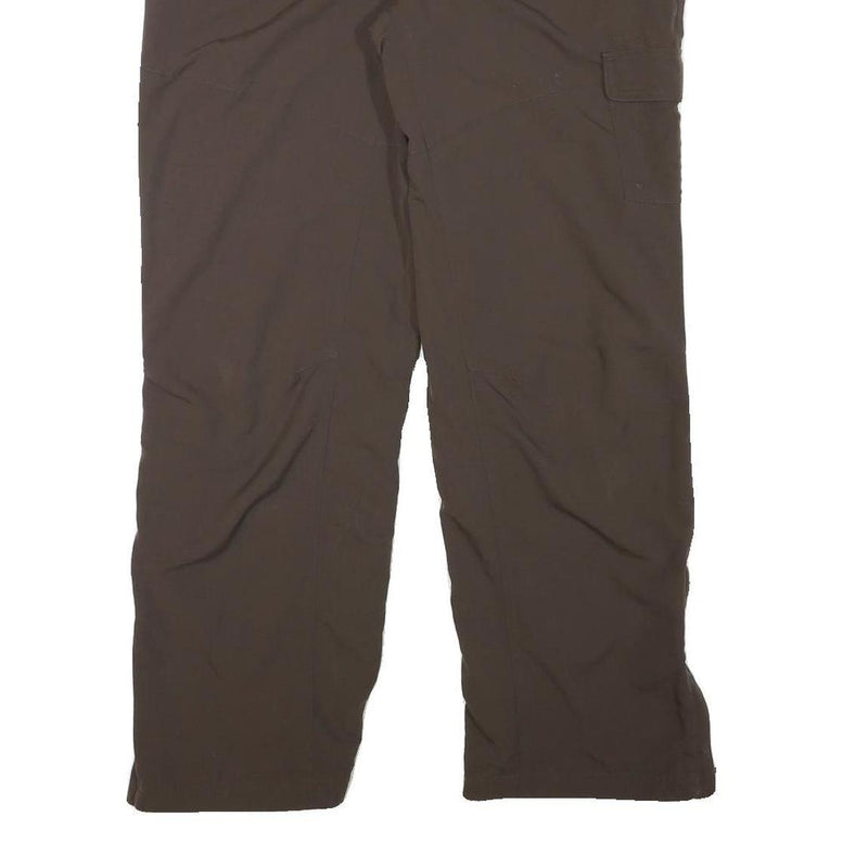 COLUMBIA Lined Mens Brown Polyester Blend Relaxed Straight Trousers W36 L30