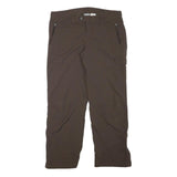 COLUMBIA Lined Mens Brown Polyester Blend Relaxed Straight Trousers W36 L30