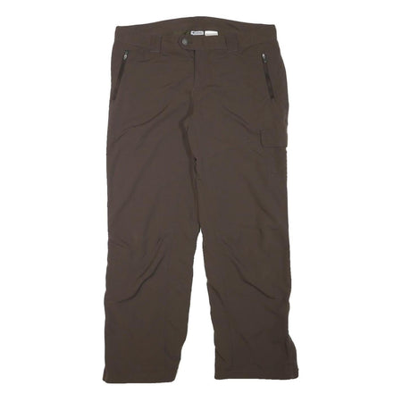 COLUMBIA Lined Mens Brown Polyester Blend Relaxed Straight Trousers W36 L30