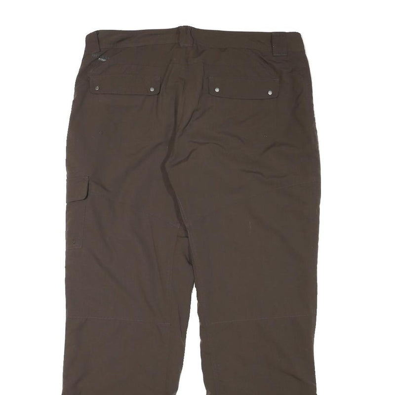 COLUMBIA Lined Mens Brown Polyester Blend Relaxed Straight Trousers W36 L30