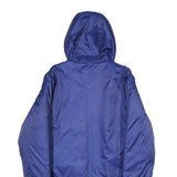 ADIDAS Mens Blue Visam Sport Nylon Zip Up Hooded Jacket S Athletic Plain