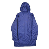 ADIDAS Mens Blue Visam Sport Nylon Zip Up Hooded Jacket S Athletic Plain