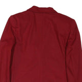 JJOSTHINGTON Womens Red Wool Jacket UK 12 Button Closure Tailored Classic