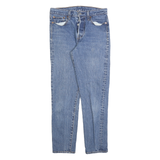LEVI'S Womens Jeans Blue Slim Skinny Denim Raw W28 L26 Button Closure