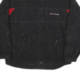 TOMMY HILFIGER Mens Black & Red Zip Jacket L Polyester Casual