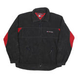 TOMMY HILFIGER Mens Black & Red Zip Jacket L Polyester Casual