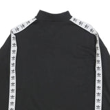 ADIDAS Womens Black & White Logo Tape 1/4 Zip Sweatshirt UK 10 Sportswear
