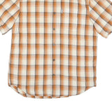 CARHARTT Mens Beige & Orange Check Shirt M Button-Down Collar Summer Casual