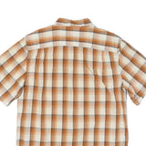 CARHARTT Mens Beige & Orange Check Shirt M Button-Down Collar Summer Casual