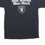 STEDMAN Mens Black Raiders Graphic T-Shirt XL Short Sleeve Crew Neck Cotton