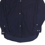 HATHAWAY SPORT Mens Navy Blue Shirt L Cotton Classic Button Down Casual