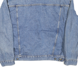 BUGLE BOY Mens Blue Denim Jacket L Cotton Blend Classic Button Casual Retro