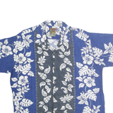 PINEAPPLE CONNECTION Mens Blue & Grey Hawaiian Shirt M Cotton Blend Casual