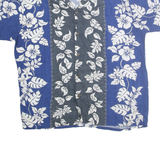 PINEAPPLE CONNECTION Mens Blue & Grey Hawaiian Shirt M Cotton Blend Casual