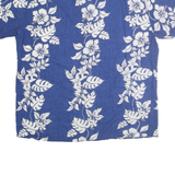PINEAPPLE CONNECTION Mens Blue & Grey Hawaiian Shirt M Cotton Blend Casual