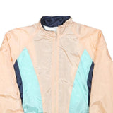 FREE LOOK Womens Peach & Aqua Colourblock Zip Up Jacket M Polyester Blend Casual