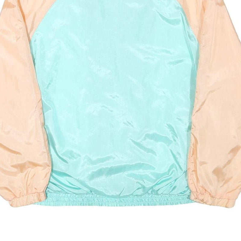 FREE LOOK Womens Peach & Aqua Colourblock Zip Up Jacket M Polyester Blend Casual