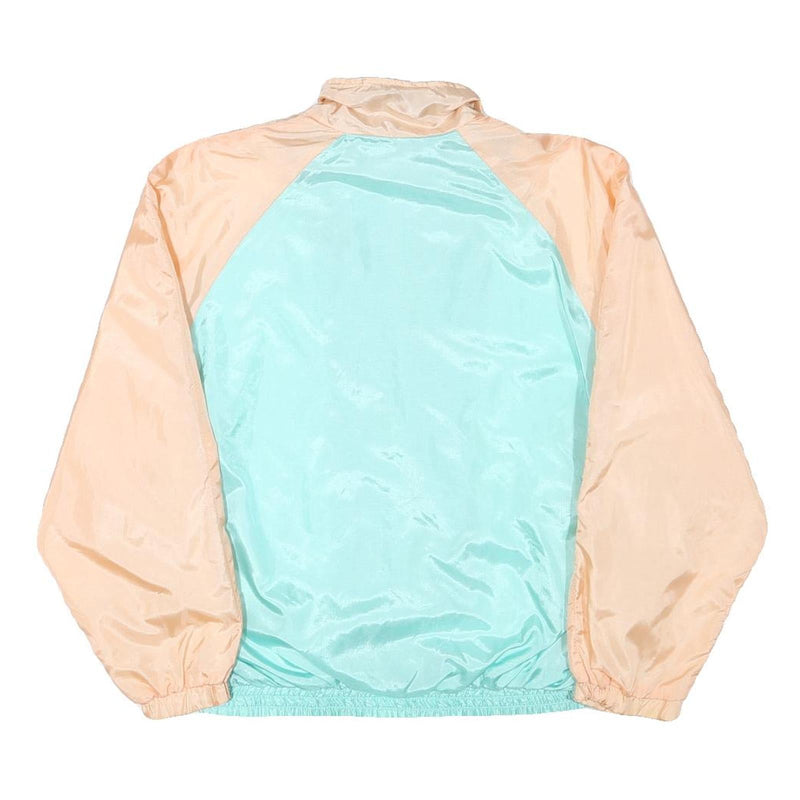 FREE LOOK Womens Peach & Aqua Colourblock Zip Up Jacket M Polyester Blend Casual