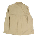 ZARA Womens Beige Button Jacket M Polyester Blend Plain Stylish Casual