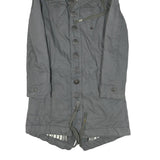 DIESEL Womens Grey Cotton Blend Jacket M Plain Zip Hooded Stylish Winter Wear