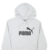 PUMA Womens Grey Hoodie M Cotton Blend Pullover Casual Sportswear