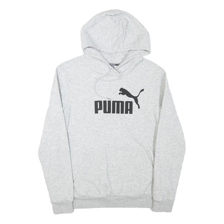 PUMA Womens Grey Hoodie M Cotton Blend Pullover Casual Sportswear